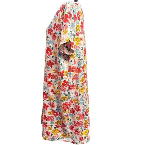 Joules Dress 20 US Womens Floral Multicolor Shirt Dress Cottagecore Coastal - Picture 3 of 8